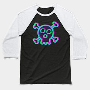 Neon Skull & Crossbones Baseball T-Shirt